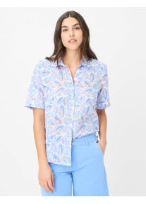 Brax Damen Kurzarmbluse "Style VERI", blau, Gr. 38, 100% Baumwolle, Blusen