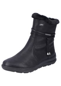 Rieker Damen Winterboots, Gr. 36, schwarz, Lederimitat, Textil, klassisch, Schuhe, mit wasserabweisender RiekerTEX-Membran