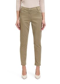 Betty Barclay Damen Stoffhose "Betty Barclay Casual-Hose Slim Fit", braun, casual, Gr. 36, Obermaterial: 64% Baumwolle, 33% Polyester, 3% Elasthan.,