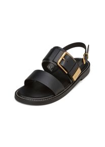 Marc O'Polo MARC O'POLO Damen Sandale "aus edlem Rindleder", Gr. 38, schwarz, Obermaterial: 100% Leder (Rind), unifarben, Schuhe