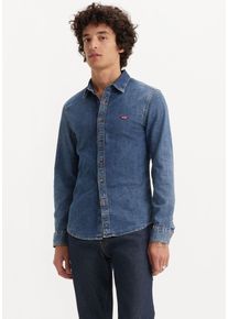 Levi's LEVI'S Herren Jeanshemd "LS BATTERY HM SHIRT SLIM", blau, casual, Gr. S, Denim/Jeans, Obermaterial: 78% Baumwolle, 22% Polyester, Hemden, aus