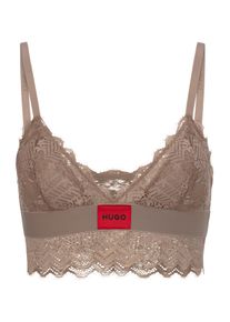 HUGO UNDERWEAR Damen Bügelloser BH "TRIANGLE RL LACE", Gr. Smedium braun 218, Jersey, Spitze, Obermaterial: 84% Polyamid, 16% Elasthan, unifarben,