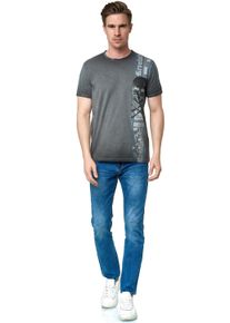 Rusty Neal Herren T-Shirt, grau, casual, Gr. XXL, bedruckt, 100% Baumwolle, Shirts, im verwaschenen Look