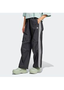Damen Sporthose "3 S PARA PANT", schwarz, sportlich, Gr. L, adidas originals, Obermaterial: 100% Polyamid, Hosen