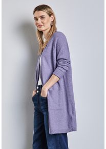 Street One Damen Cardiganviola lila meliert, casual, Gr. 40, meliert, Strick, Obermaterial: 37% Baumwolle, 34% Polyacryl, 26% Polyester, 3% Elasthan,