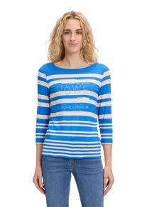 Betty Barclay Damen 3/4-Arm-Shirt "Betty Barclay Basic Shirt mit Strass", blau, feminin, Gr. 46, Jersey, Obermaterial: 95% Viskose, 5% Elasthan.,