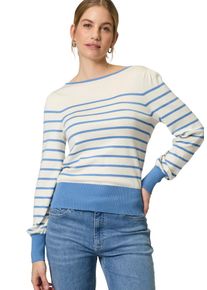 Zero Damen Strickpullover "Zero Pullover mit Streifen", beige, casual, Gr. 38, gestreift, Strick, Obermaterial: 80% Viskose, 20% Polyester.