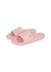 Tommy Hilfiger Damen Pantolette "TH MONOGRAM POOLSIDE", Gr. 36, rosa, Lederimitat, casual, Schuhe, Bequemschuh, Sommerschuh, Schlupfschuh mit