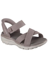 Skechers Damen Sandale "EASY GOING-SOMEWHERE SUNNY", Gr. 41, grau, Lederimitat, sportlich, Schuhe, Schlupfschuh, Plateausandale mit Slip-ins Funktion