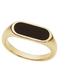 Firetti Herren Fingerring "Schmuck Geschenk Gold 333 Herrenring Goldring", 20, Gelbgold 333, 3mm, schwarz, Gelbgold 333, Fingerringe, mit Onyx