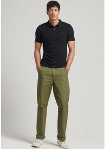 Superdry Herren Poloshirt "CLASSIC PIQUE POLO", schwarz, modisch, Gr. XXL, meliert, bestickt, Piquu00e9, Obermaterial: 100% Baumwolle, Shirts