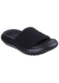Skechers Damen Pantolette "ARCH FIT CLOUD-OH SHE PRETTY", Gr. 38, schwarz, Textil, unifarben, casual, Schuhe, Strandschuh, Badeschuh, Pool Slides mit