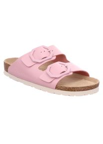 Rohde Damen Pantolette "ALBA", Gr. 38, rosa, Leder, klassisch, Schuhe, Schlappen, Sommerschuh, Hausschuh, Strandschuh mit Softfußbett