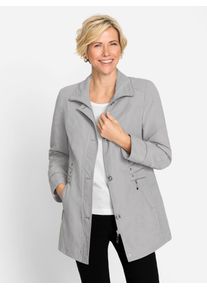 CLASSIC Damen Langjacke, grau, Gr. 46, unifarben, 89% Polyester, 11% Polyamid, Jacken