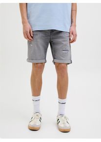 Jack & Jones JACK & JONES Herren Shorts "JJIRICK JJICON I.K. SHORTS GE 064 SN", grau, modisch, Gr. XS, unifarben, Web, Obermaterial: 76% Baumwolle, 22% Polyester,