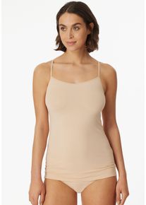 Schiesser Damen Unterhemd ""95/5"", Gr. 40, beige, Single Jersey, Obermaterial: 95% Baumwolle, 5% Elasthan, unifarben, feminin, Unterhemden, mit