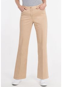 Recover Pants Damen 5-Pocket-Jeans "FLARED Jeanshose", beige, casual, Gr. 44, unifarben, 91% Baumwolle;6% Polyester;3% Elasthan, Jeans, aus