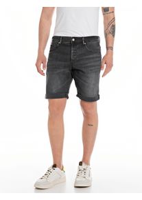 Replay Herren Shorts, schwarz, casual, Gr. 30, Denim/Jeans, Obermaterial: 99% Baumwolle, 1% Elasthan, Hosen, im klassischen 5-Pocket-Design