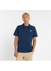New Balance Herren Poloshirt "Cotton Pique Polo", blau, sportlich, Gr. XL, Obermaterial: 60% Baumwolle, 40% Polyester, Shirts