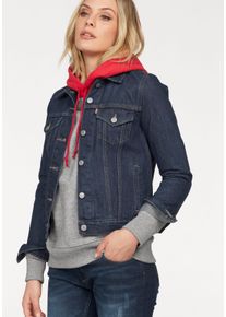 Levi's LEVI'S Damen Jeansjacke "Original Trucker", blau, casual, Gr. M, Abriebeffekte, Denim/Jeans, Obermaterial: 100% Baumwolle, Jacken, FRESH COLLECTION