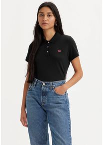 Levi's LEVI'S Damen Poloshirt "Slim Polo Neutrals", schwarz, casual, Gr. S, Jersey, Obermaterial: 95% Baumwolle, 5% Elasthan, Shirts