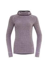 DEVOLD Kvitegga Hoodie Merinoshirt Damen Skitouren (Gr M |grau/rosa)