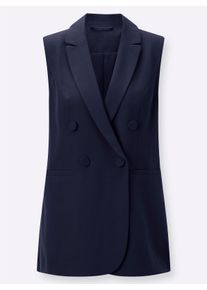 sheego Große Größen Anzugweste in pflegeleichter Qualität, marine, Größe 54 - Damen