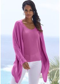 Vivance Cardigan 'aus weicher Viskose-Qualität' pink Gr. 32/34 für Damen. Lässig Geschnitten. Nachhaltig.
