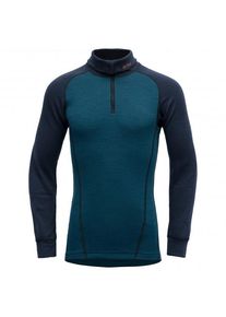 DEVOLD Junior Duo Active Merino Zip Neck Merinounterwäsche Kinder (Gr 12 Years |blau)