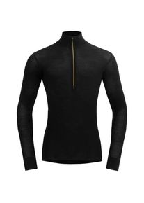 DEVOLD Wool Mesh 190 Zip Neck Merinounterwäsche Herren (Gr L |schwarz)