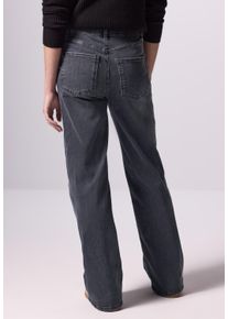 Damen Weite Jeans, grau, casual, Gr. 27, STREET ONE STUDIO, unifarben, Jeans, 84% Baumwolle, 13% Polyester, 3% Elasthan, Jeans, 5-Pocket-Style
