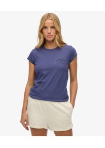 Superdry Damen Athletic Essential T-shirt mit Noppenstruktur Navy - Gr&ouml;&szlig;e: 36 2102422000168QB2030