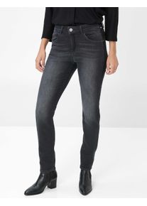 Brax Damen R&ouml;hrenjeans Style SHAKIRA USED DARK GREY, denim grau, Gr. 38