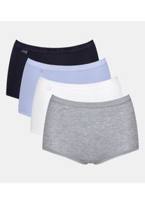 Sloggi Maxislip »Basic+«, (4er Pack), Baumwollmischung, weiche Nähte, hohe Taille, elastisch