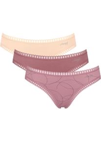 Sloggi Minislip »GO Crush«, (3er Pack), dehnbare Spitzendetails, uni, gemustert