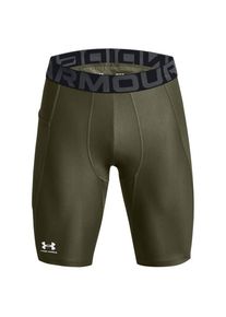 Under Armour Heatgear Pocket Long Shorts Kompressionswäsche Herren Workout (Gr S - Regular |oliv)
