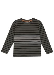 Minymo T-Shirt L/S Y/D No 134033 Longsleeve Kinder (Gr 116 |grau/schwarz)
