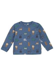 Minymo T-Shirt L/S AOP Longsleeve Kinder (Gr 80 |blau)
