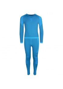 Kunstfaserunterw&auml;sche Trollkids Hemsedal Baselayer Set Kinder (Gr 164 |blau)