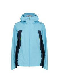 CMP Jacket Fix Hood 2 Layer Regenjacke Damen Wandern (Gr 36 |blau |wasserdicht)