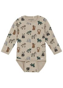 Alltagsunterwäsche Minymo Body L/S AOP Kinder (Gr 92 |beige)