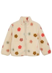 Minymo Teddy Jacket AOP with Lining Fleecejacke Kinder (Gr 122 |beige)