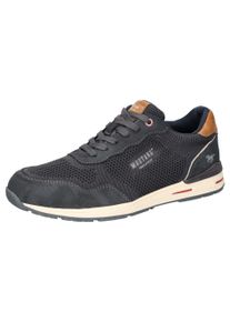 Mustang Shoes Herren Sneaker, Gr. 41, bunt, Textil, Lederimitat, kontrastfarbene Details, casual, Schuhe, Schnürschuh, Freizeitschuh mit weicher