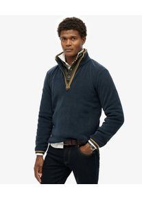 Superdry Herren Estate Fleecejacke mit Halblangem Rei&szlig;verschluss Marineblau - Gr&ouml;&szlig;e: XL 104060750083398T004