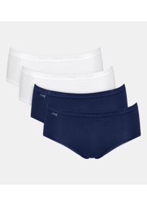 Sloggi Midislip »Basic+«, (4er Pack), Baumwollmix, elastisch, weiche Nähte, bequem, feminin