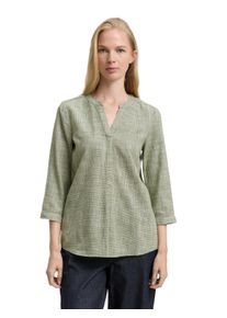 Tom Tailor Klassische Bluse, mit geschlitztem Rundhalsausschnitt