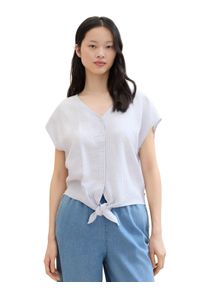Tom Tailor Denim Kurzarmbluse, mit Knotendetail