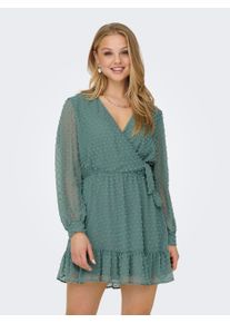 Only Wickelkleid »ONLTIVA L/S DOBBY FAKE WRAP DRESS WVN«, Sommerkleid