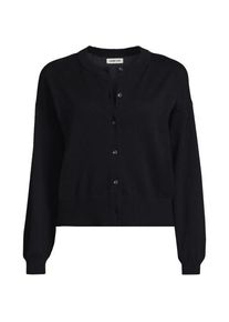 LANDS' END Kurzer Feinstrick-Cardigan aus Baumwolle, Damen,  Pink, Baumwolle, by Lands' End