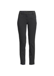 LANDS' END Slim Fit 7/8-Chinos Mid Waist, Damen,  Schwarz, Baumwolle/Lyocell (Viskose)/Baumwoll-Mischung, by Lands' End